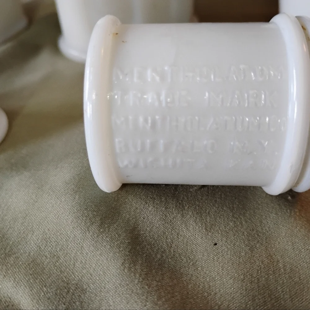 White vintage ceramic jars
